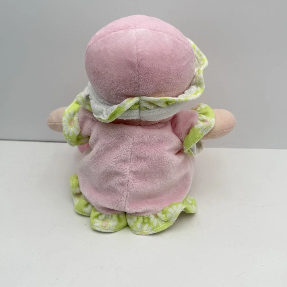 Carters My First Doll Pink Dress Hat Flower Rattle Embroidered Eyes Lovey Baby